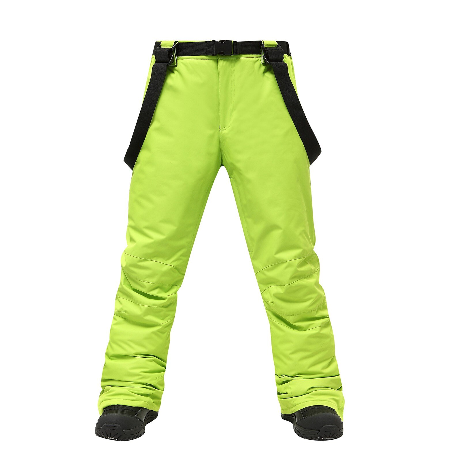 Pantalon de Ski à bretelles pour homme, imperméable, et isolé, coupe-vent, pour Snowboard, alpinisme, plein air, hiver: green / L