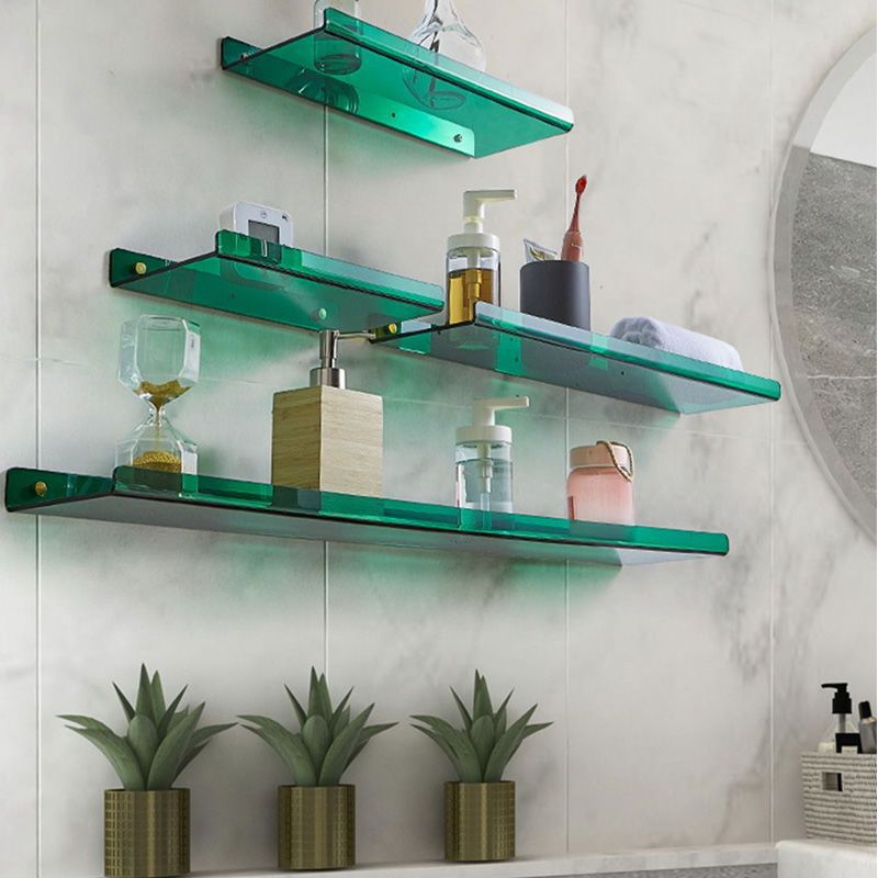 Estante de almacenamiento de acrílico montado en la pared para baño, organizador de cocina, estantes de exhibición, estante de pared decorativo sin perforaciones