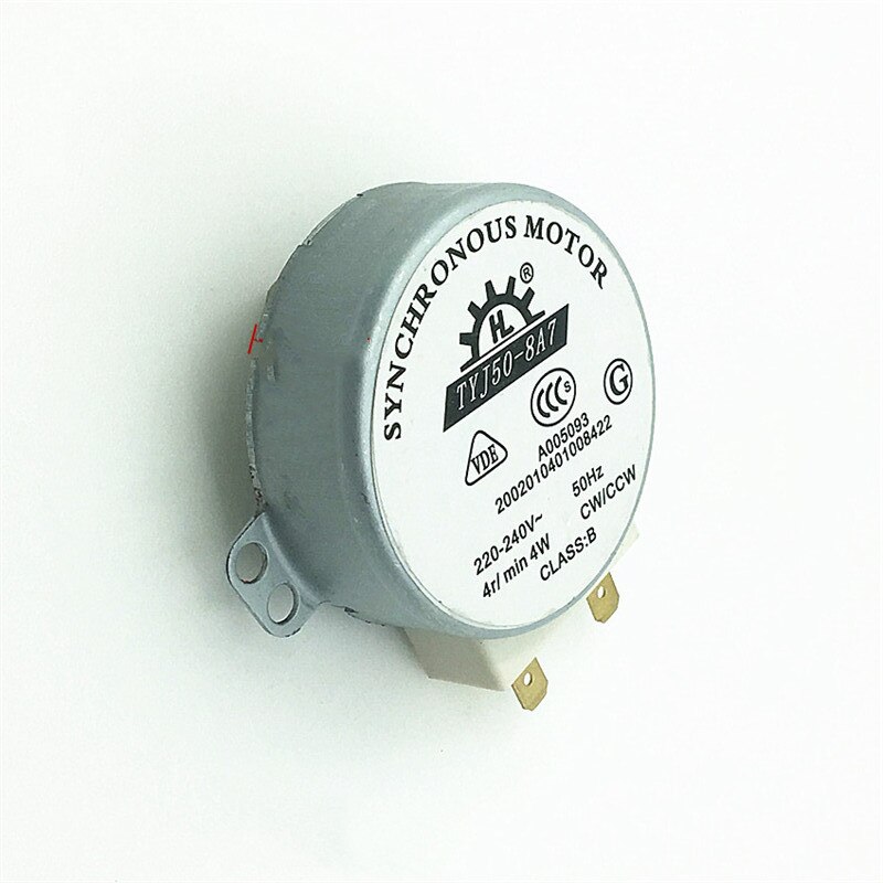 Plato giratorio para horno microondas, Motor sincrónico de 4W, CA 220-240V, 4 RPM, CW/CCW, TYJ50-8A7, accesorios