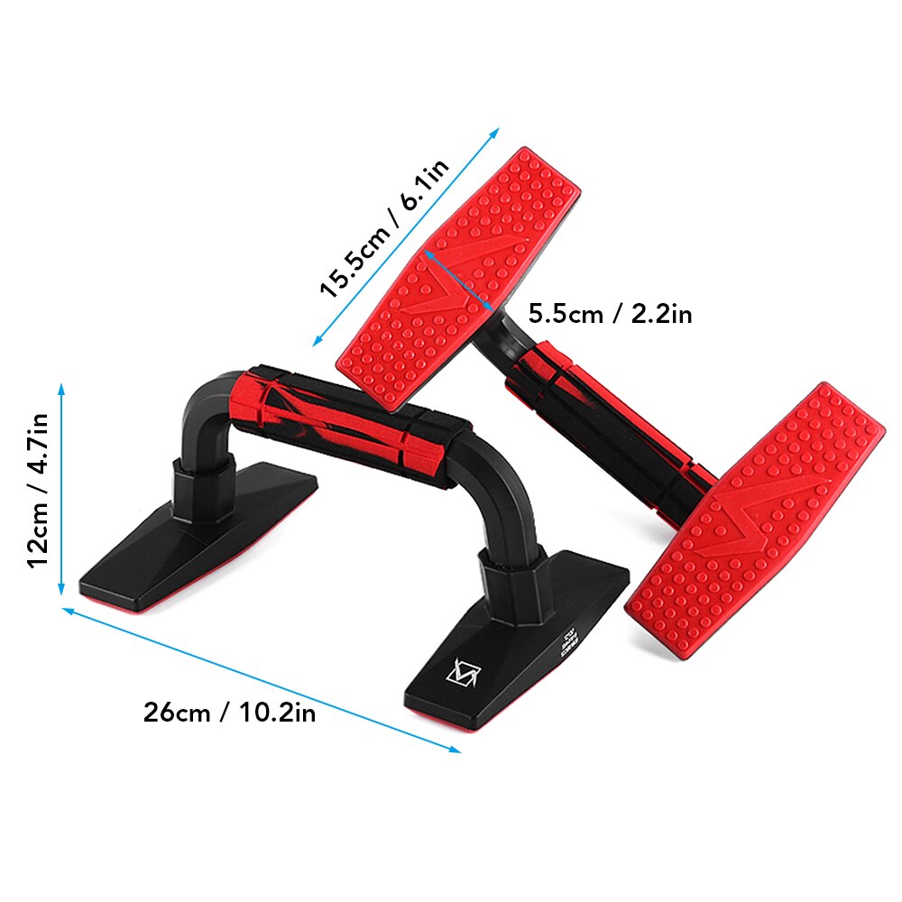 2PCS Push Up Bars Pushup Chest Bar Stand Sports Gym Exercise Workout Training Trainer for Men Women Fitness Equipment