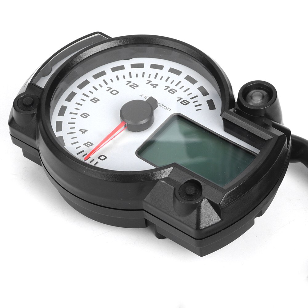18000 rpm mph motorsykkel kilometerteller turteller hastighetsmåler lcd-vise multifunksjons tilbehør til motorsykkelinstrument
