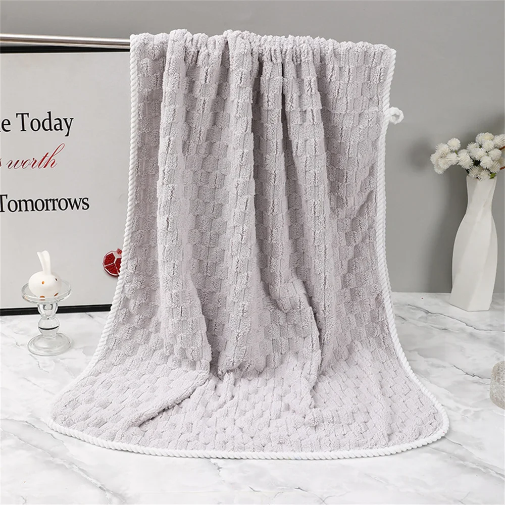 Toalla facial suave y gruesa de lana Coral, absorción de agua y secado rápido, toalla de mano de Color sólido para Baño, 1 Uds.
