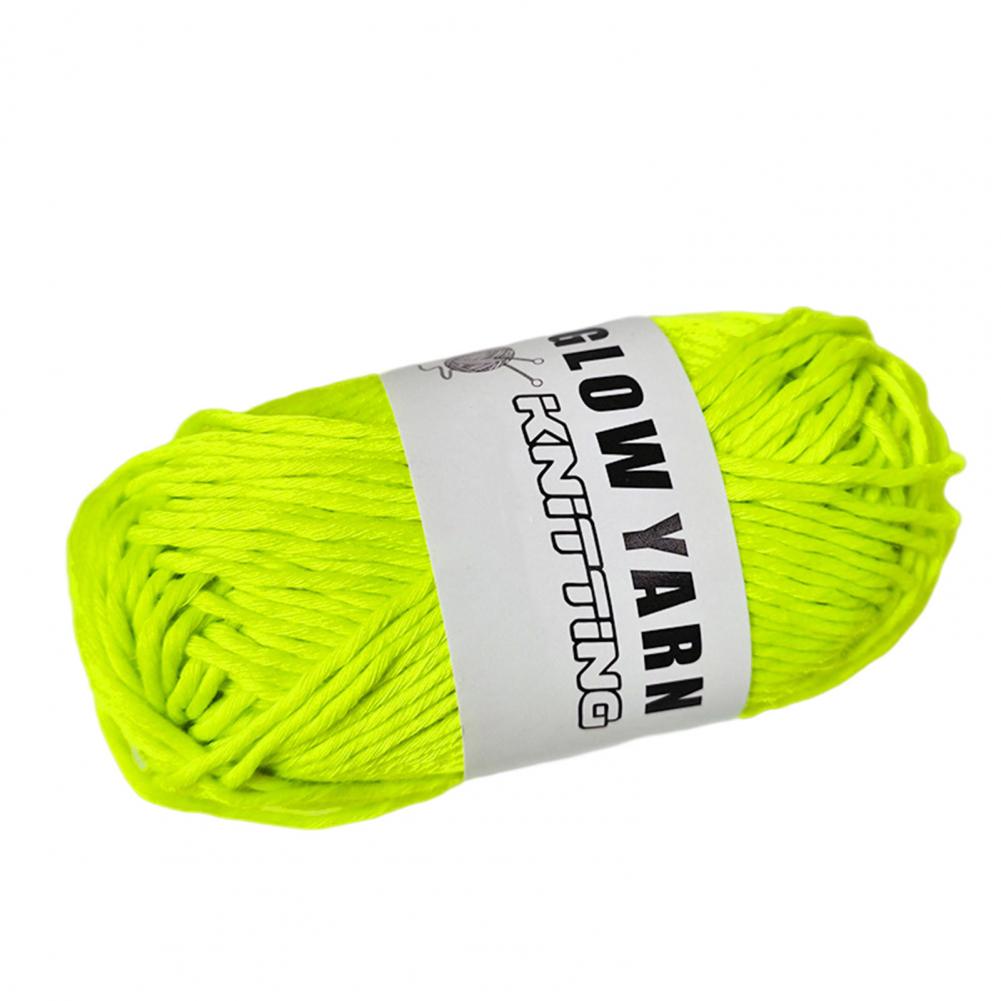 Strickgarn, gehäkelt, leuchtet im Dunkeln, grobes Garn, handgefertigt, leuchtendes, feines Garn, Strickgarn aus Wolle: WHITE