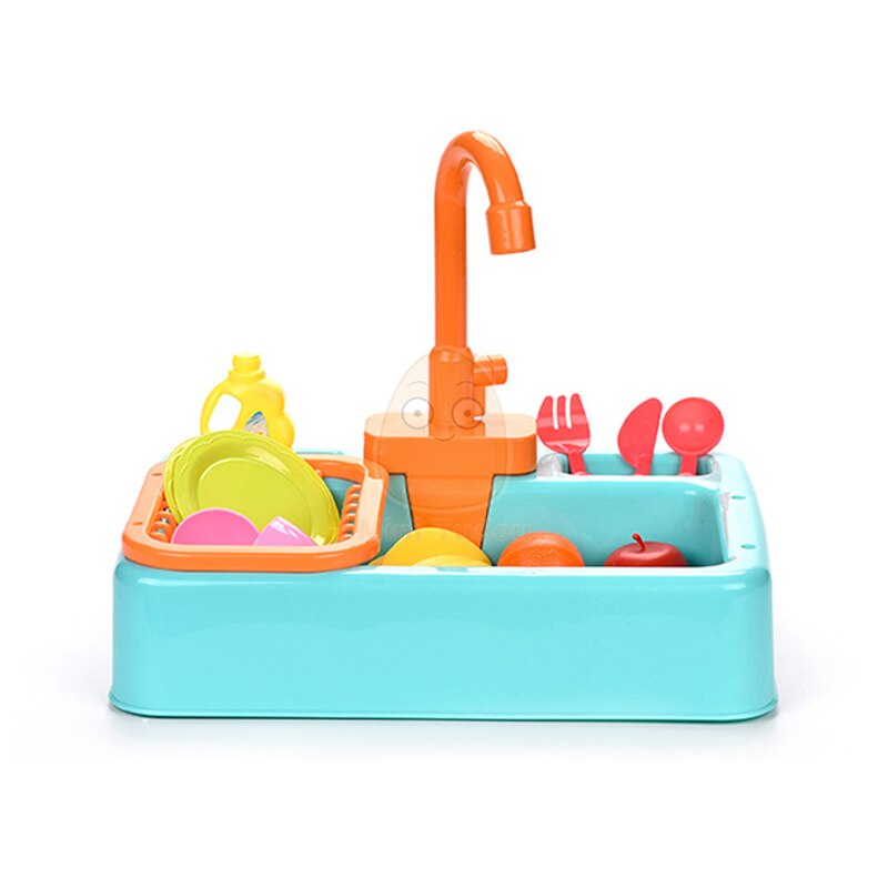 Keuken Speelgoed Plastic Afwas Sink Set Kinderen Simulatie Pretend Rollenspel Huishouden Kit Vroege Educatief Speelgoed Voor Kinderen