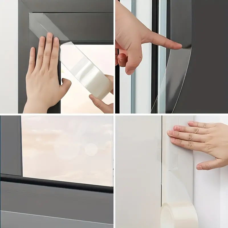 Hoge Sterkte Winddicht Raam Afdichtingstape Zelfklevende Strip Stofdicht Waterdicht Verwijderbare DIY Tape Deur Weerstrippen