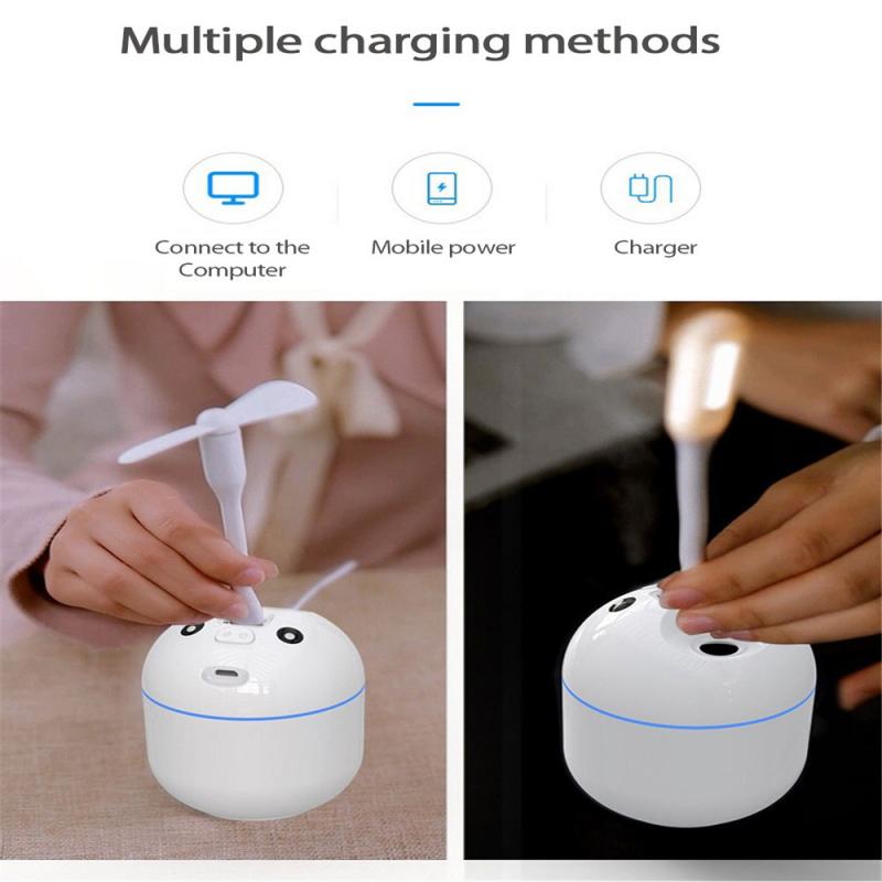 1Pcs 250Ml Mini Draagbare Air Humidifer Aroma Essentiële Olie Diffuser Usb Mist Maker Aromatherapie Luchtbevochtigers Voor Thuis Kantoor