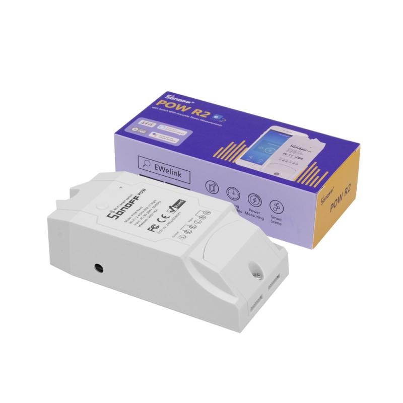 Sonoff Pow R2 16A 3500W inteligentny zegarek wi-fi wyższa dokładność pobór mocy pomiar monitora bieżące zużycie energii praca z Alexa