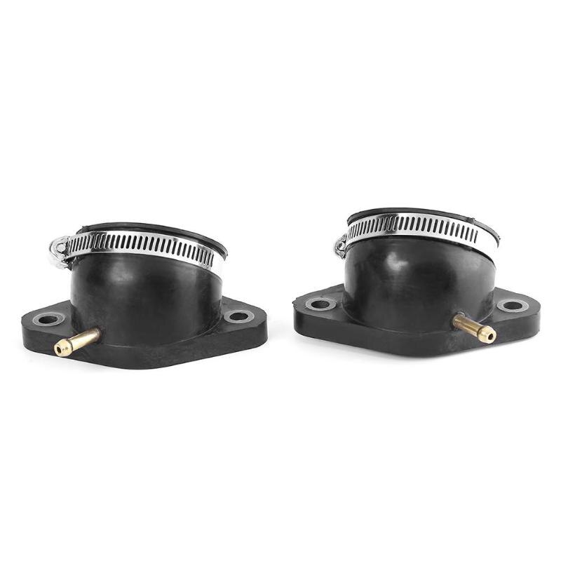 2pcs Carb Intake Carburetor Air Joint Boot Interface Adapter Connector Pipe Manifold For XV400 XV500 Black Car Accessories
