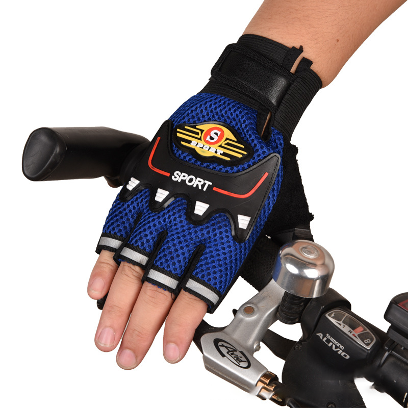 Neue Radfahren Handschuhe Halb Finger Guantes Luvas Motorrad Fahrrad Atmungsaktive Anti-slip MTB Bike Fitness Sport Training Handschuh: Gold