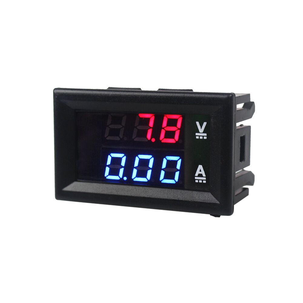 DC 100V 10A voltímetro amperímetro azul + rojo LED Amp doble digital medidor de voltímetro