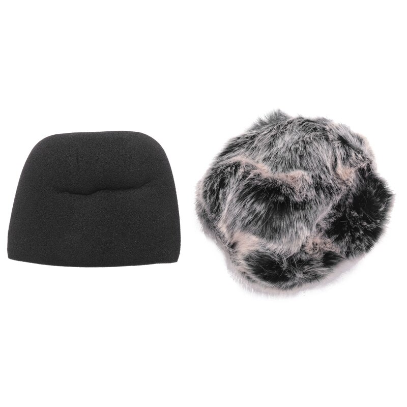 Housse de micro en éponge pour Microphone Blue Yeti, Microphone à condensateur Yeti Pro (éponge et pare-brise en fourrure, paquet de 2): Default Title