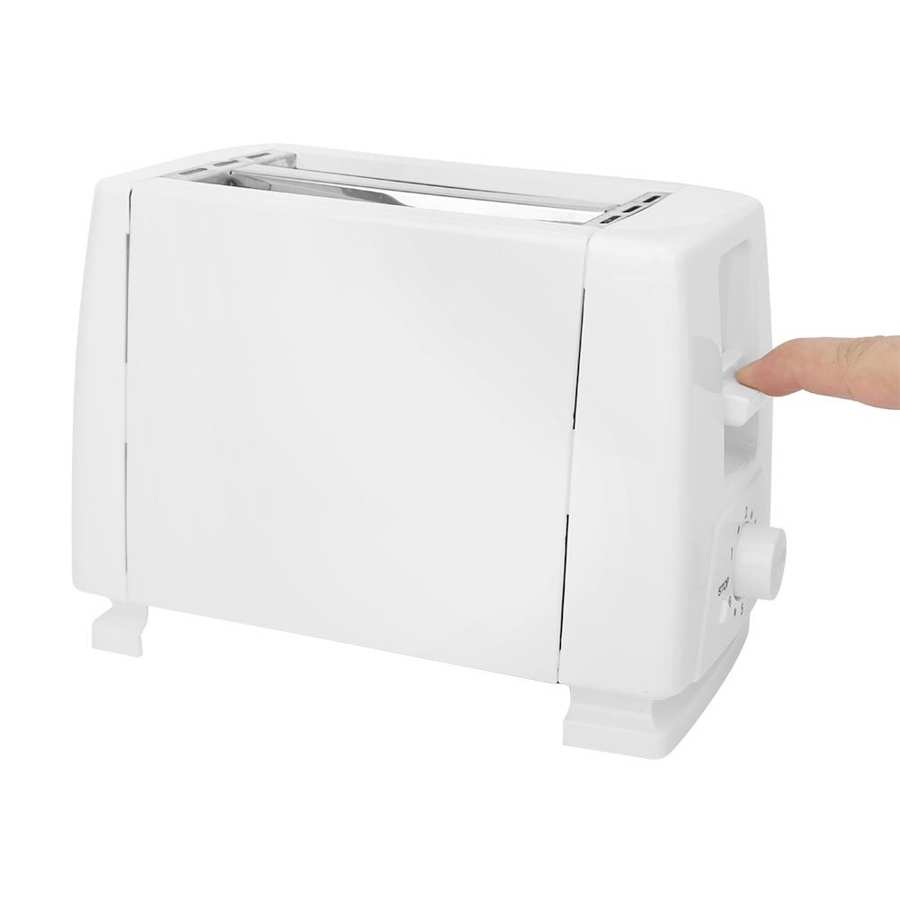 Toaster Oven 750W Electric Toaster 6 Gears 2 Slice Automatic Bread Baking Maker Machine EU Plug 220 to 240V White