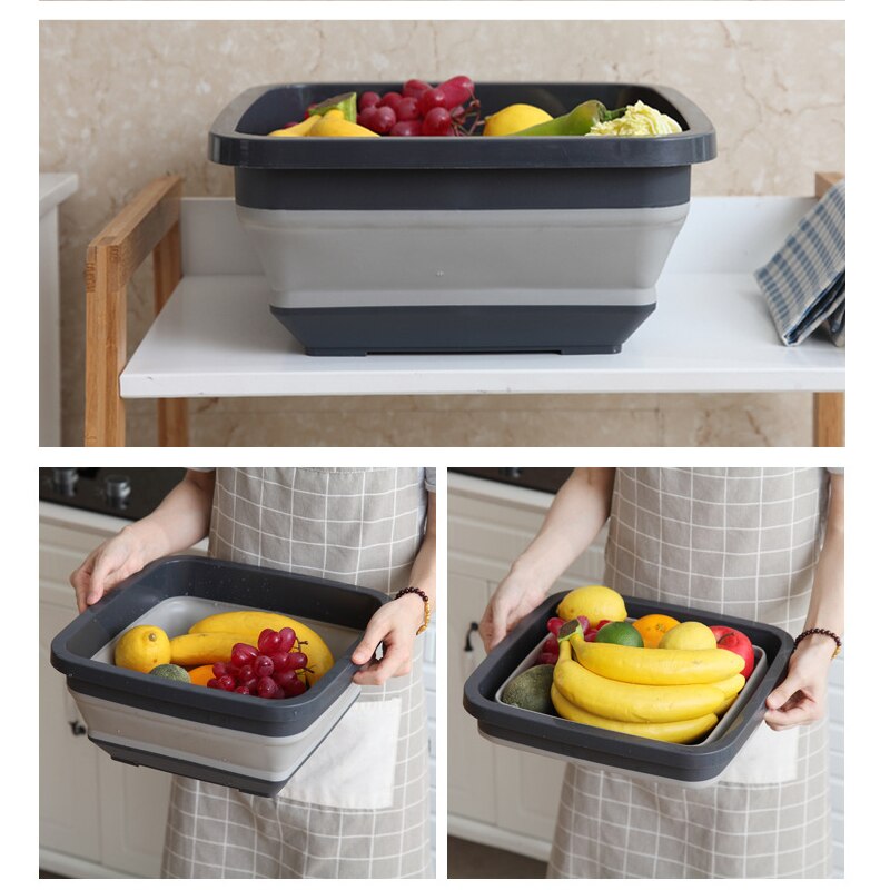 Vouwen Wassen Wastafel Badkamer Wastafel Keuken Opbergmanden Draagbare Reizen Outdoor Auto Opvouwbare Emmer Camping Benodigdheden