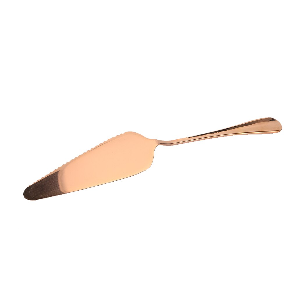 1Pc Gold/Rose Gold Baking Cake Shovel for Pie/Pizza/Cheese/Pastry Western Cooking Tools Cheese Server Divider Knives: rose gold