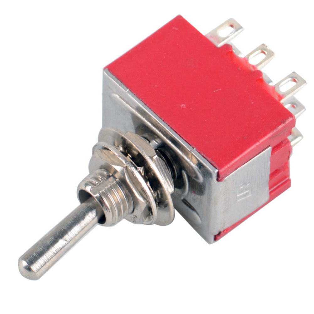 1 PC Red 9 Pin ON-OFF-ON 3 Position Mini Toggle Switch AC 6A/125V 3A/250V VE521 P