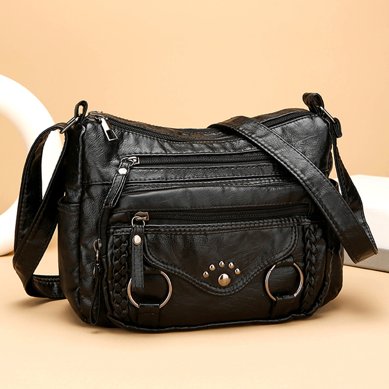 Muchos bolsos cruzados grandes de bolsillo para mujer 2024 Sac A Main Femme bolsos de lujo de cuero bolsos de mujer bolsos de de