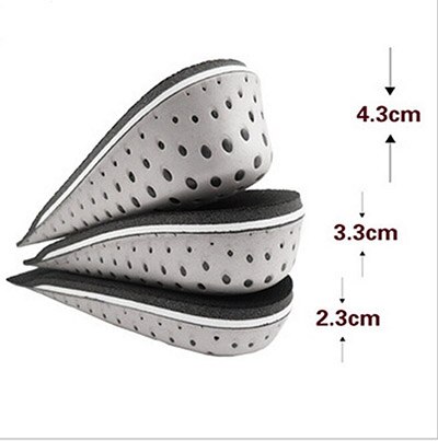 Plantilla Invisible de aumento de altura, cojín de elevación de altura, corte ajustable, inserto de talón de zapato, almohadilla de pie absorbente, 1,2-4,3 cm