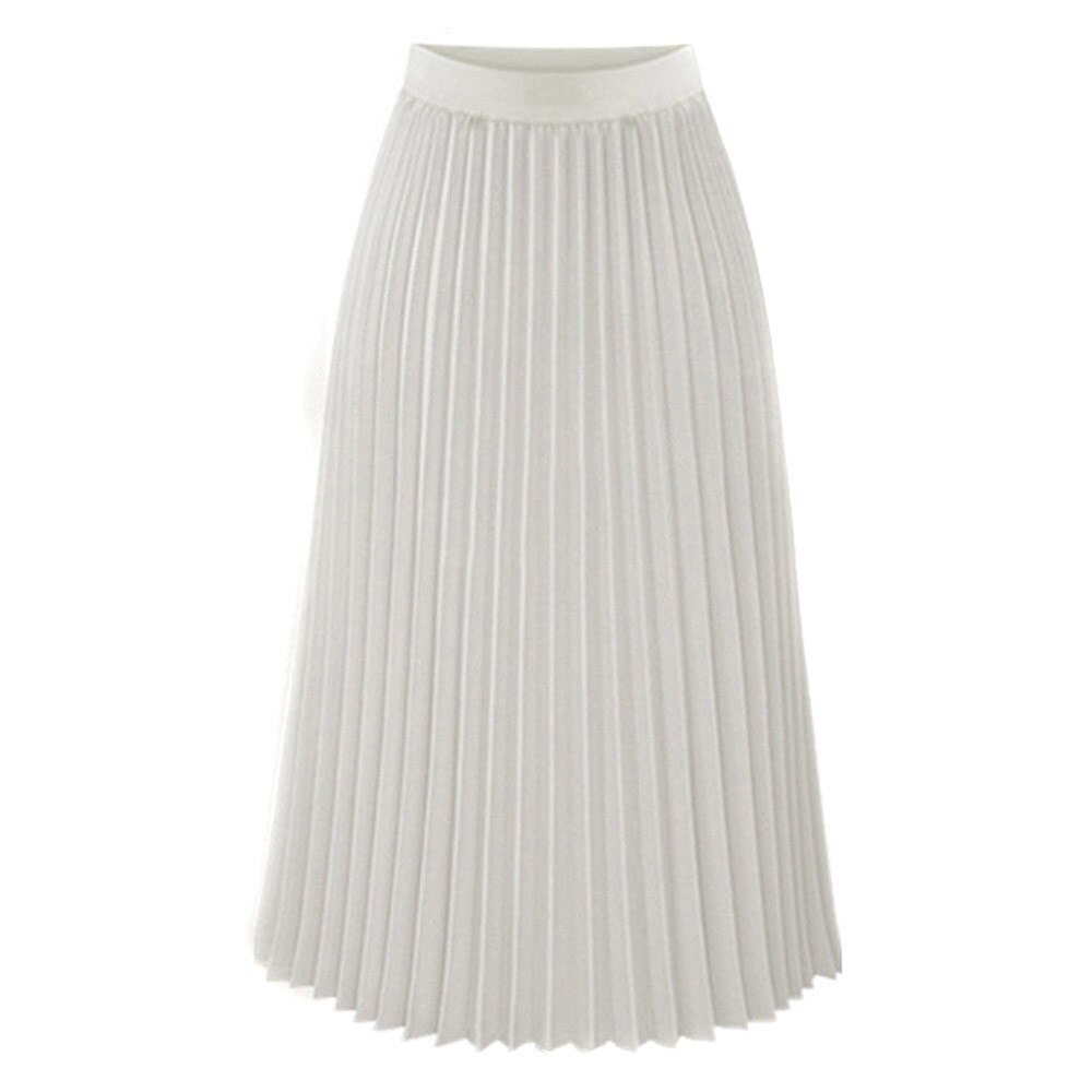 Check Pattern Wool Long Pleated Skirt Made in Spain Women's L size /eaa490754