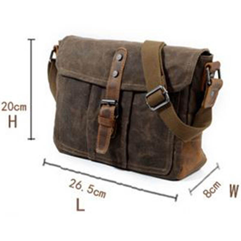 ABDB-Crossbody Heren Schoudertas Waterdichte Canvas Tas Mannen Casual Messenger Bag