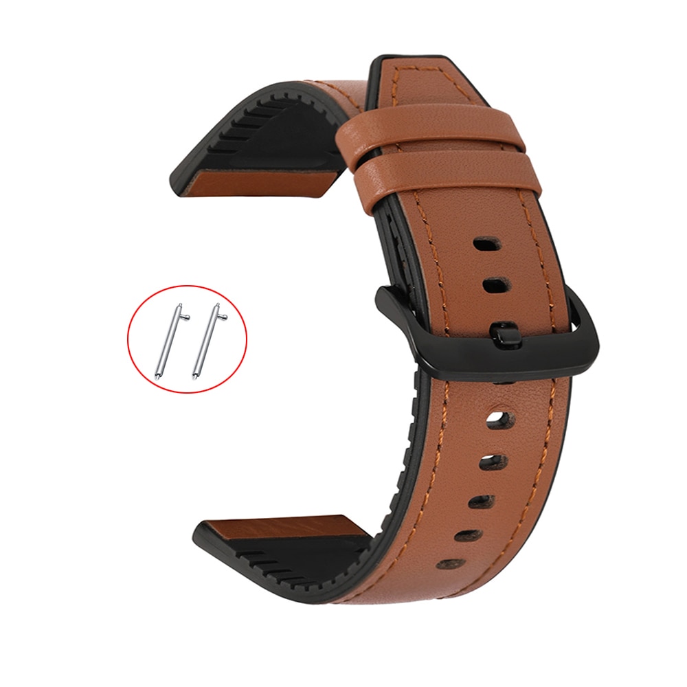 Pulsera de silicona de cuero para Amazfit GTR, correa de muñeca de 47mm para Xiaomi Amazfit Pace / Stratos 1 2 3 / GTR2 / GTR 2e
