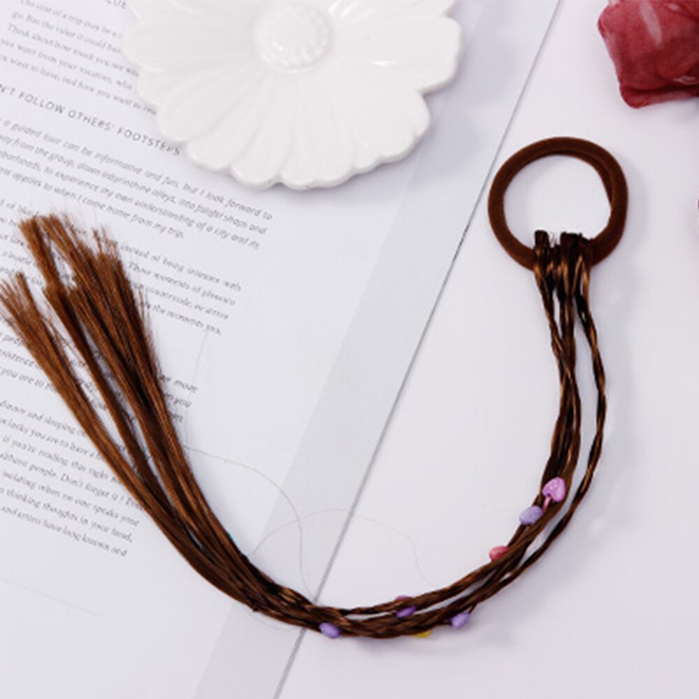 1pc kinderpruiken met vlechten, veelkleurige mini-clips, elastiekjes voor kinderen, haarbanden, schattige haaraccessoires, koreaanse stijl, haarkoord.