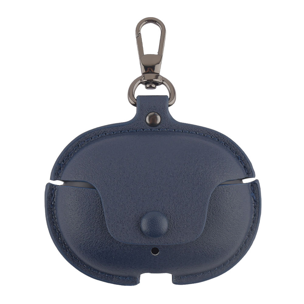 Funda protectora de cuero PU para Beats Studio Buds / Buds + Plus, accesorios para auriculares a prueba de golpes con llavero, Fundas: Azul