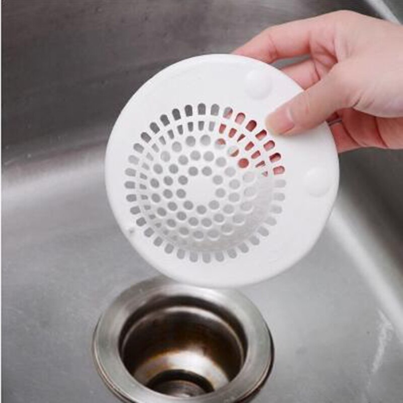 Silikone hårfanger badeprop si filter brusebad køkken badeværelse håndvask vask drænfanger netto hårfilter værktøj