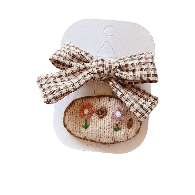 Handgemaakte Baby Meisje Haarspelden Kids Hoofddeksels Wollen Gehaakte Baby Haar Clips Baby Haar Accessoires Meisjes Haarspeld Kinderen: 4