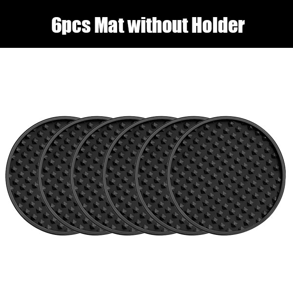 Posavasos de silicona para bebidas con soporte, tapete para secar platos y tazas resistente al calor, protección de mesa, posavasos antideslizantes para bebidas, 6/7 Uds.: Verde