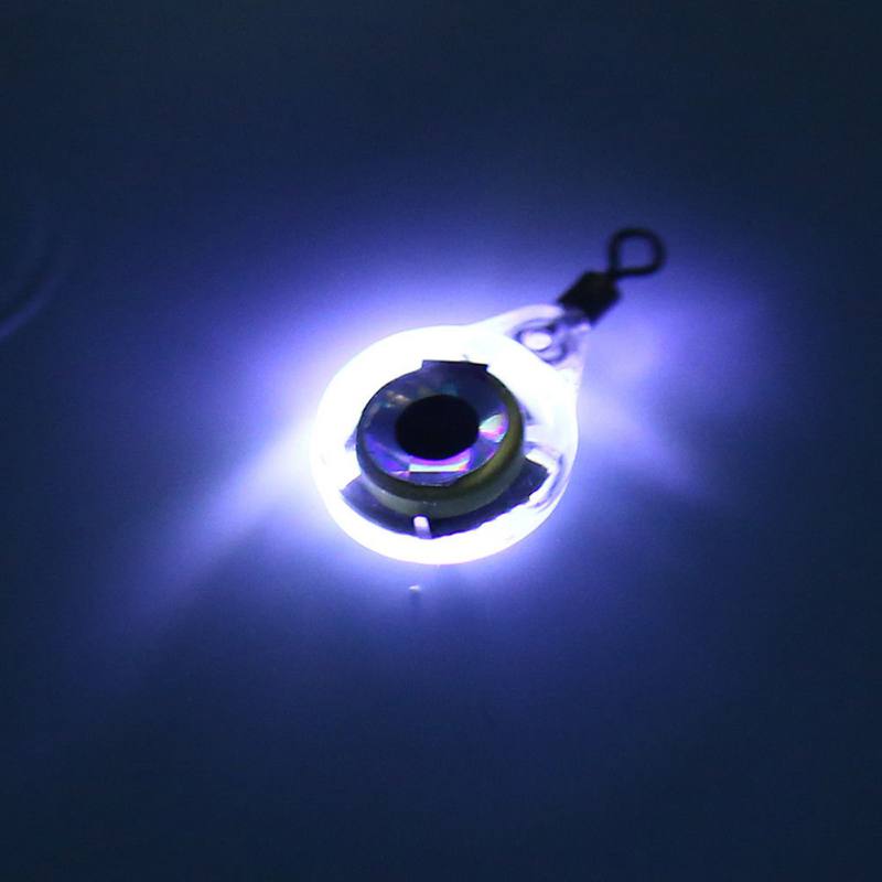 Fishing bait 5 Colors Mini fishing light small illuminating LED Deep Underwater Eye Shape Fishing Squid: white