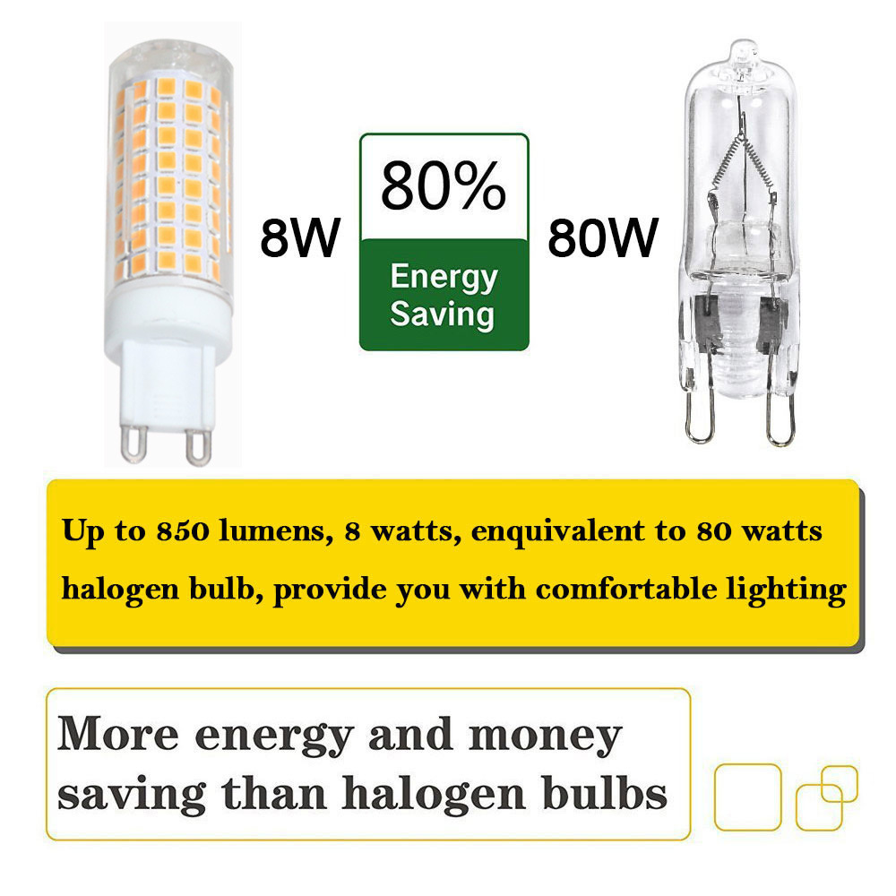 10 pezzi G9 LED 9W 15W 20W 25W 136 LED stoppino di mais in ceramica senza frequenza di sfarfallio 110-220v altezza di inserimento lampadina a led