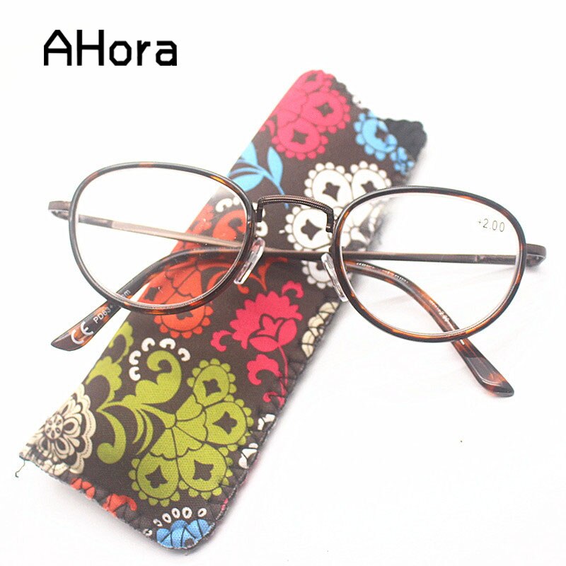 Gafas de lectura de leopardo de aleación para mujeres y hombres, anteojos ovalados para presbicia, gafas de hipermetropía, + 1,0 + 1,5 + 2,0 + 2,5 + 3,0, novedad de