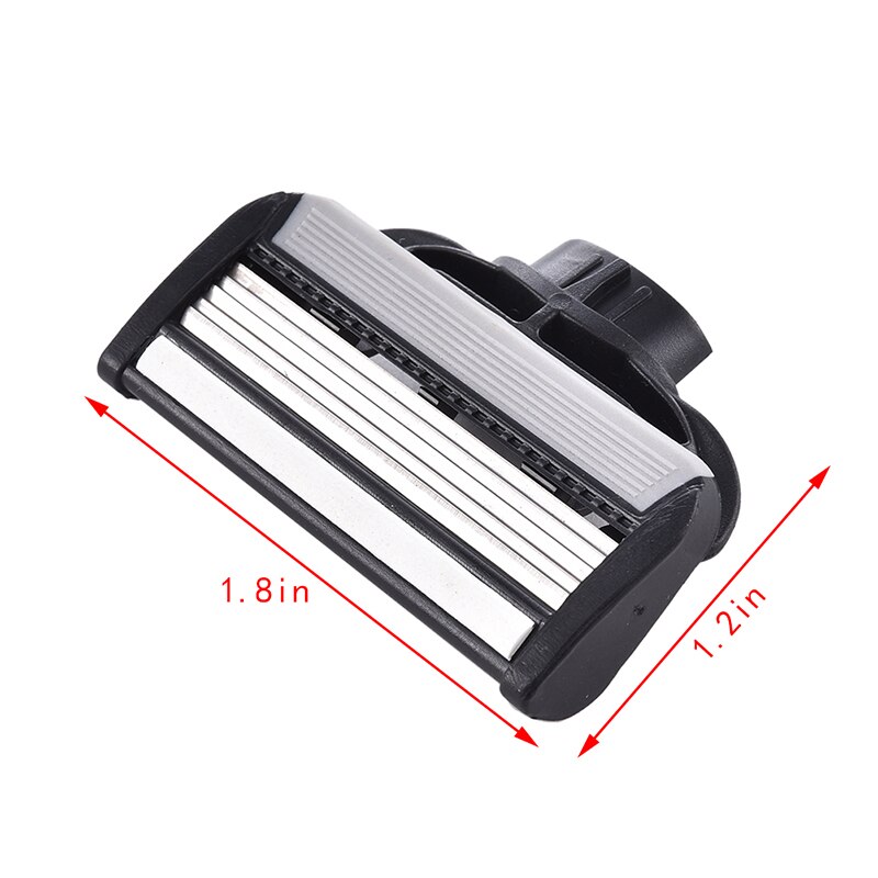 4 stuks zwarte scheermesjes voor gezichtsverzorging voor mannen, 5- laags scheercassette, roestvrijstalen veiligheidsmesjes, geschikt voor mannen