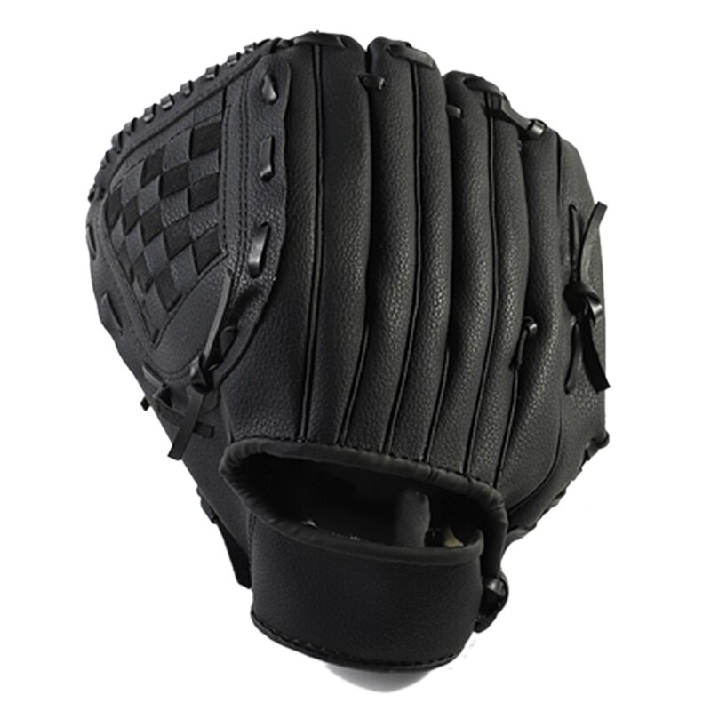 draussen Sport 2 Farben Baseball Handschuh weicher Ball Praxis Ausrügestochen Rechte Hand für Erwachsene Mann Frau Zug, Schwarz 12,5 Zoll: Ursprünglich Titel