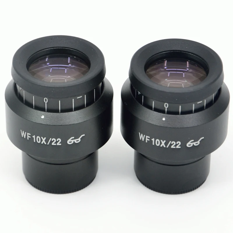 2Stck WF10X/22 Mikroskop Weitwinkel Okular Okular Eyepoint Objektiv Einstellbare Breite Feld 30mm Weitfeld Mikroskop Okular