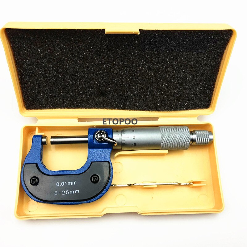 0-25mm 0.01mm metric outside micrometer 0-1inch 0.001" micrometer 0.001" thickness caliper Gauge Vernier Caliper Measuring Tools