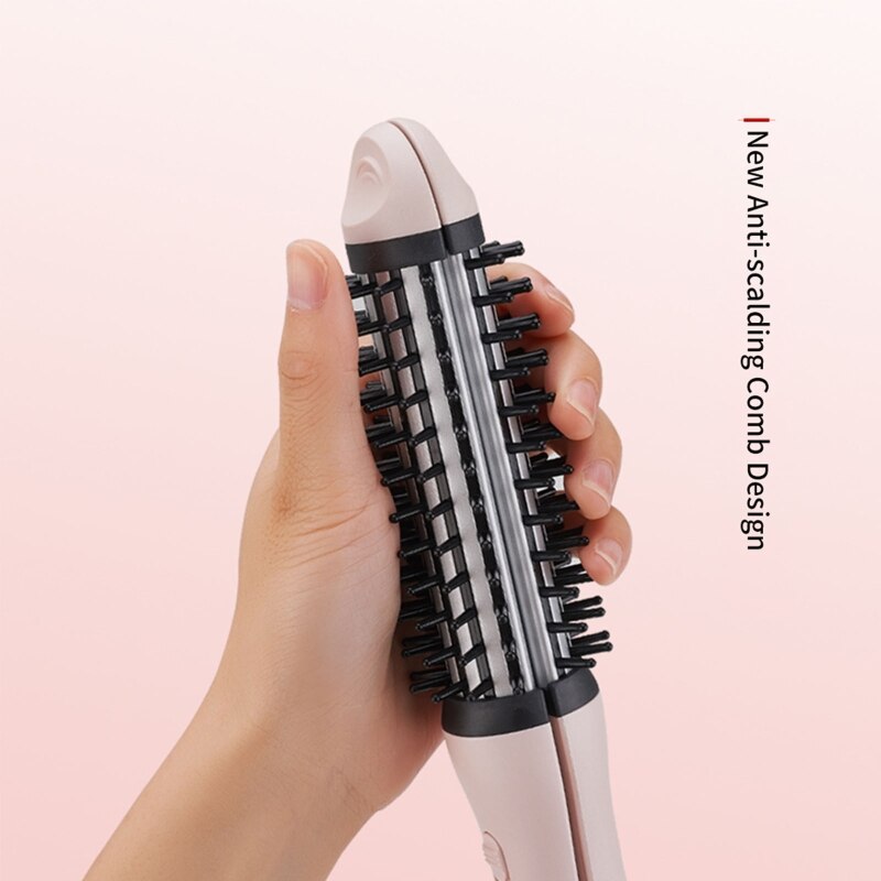 2 in 1 Straightener Curler Curling Brush Hair Straightener Curly Flat Iron Salon Styling Tools
