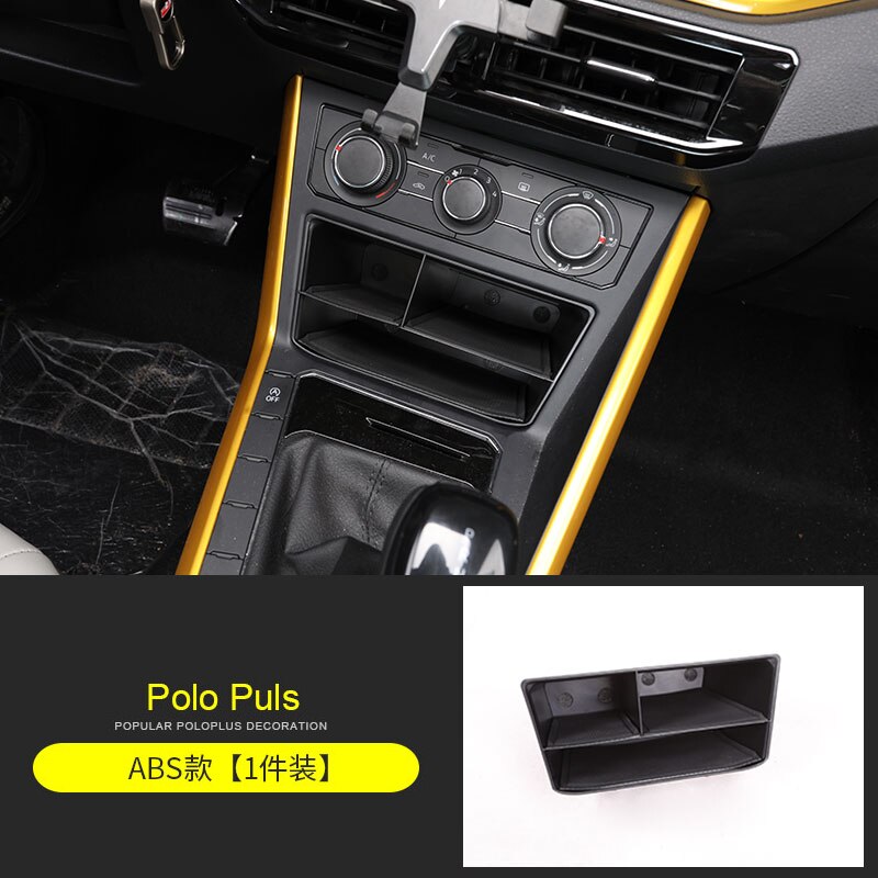 Center console storage box voor VW POLO Plus GTI dashboard Opruimen BOX voor VW POLO Accessoires ZWART: Default Title