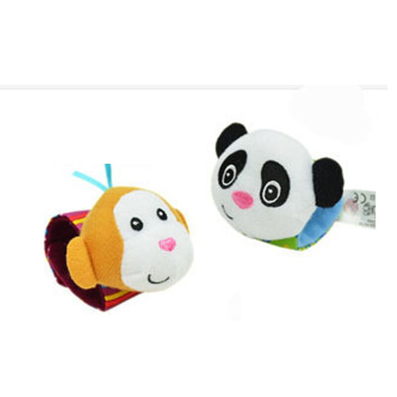 1pcs Animal Rattle Baby Wrist Ankle Band Rattle Bracelet Baby Sensory Toys Attract Baby's Attention Random Color: green