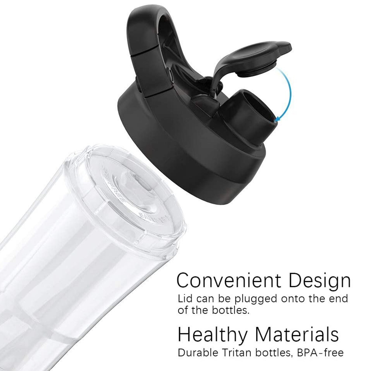 Homgeek mini frullatore per frullato personale per estrattore di succo di frutta e verdura con 2 tazze sportivo da viaggio senza BPA