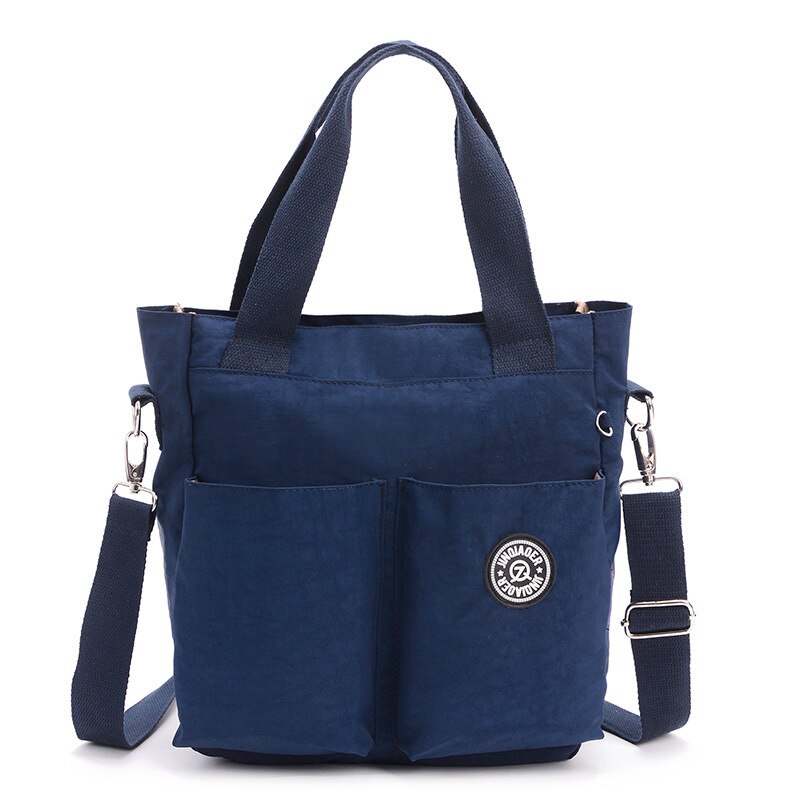 2018 novo estilo feminino casual náilon multi-funcional múmia mochila mãe mochila feminina: Dark Blue