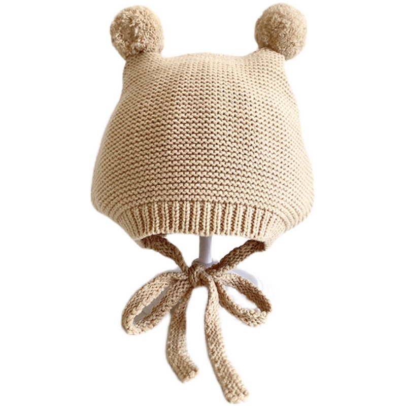 Gorro de punto 3D para niño y niña, tejido cálido, informal, accesorios cómodos, 3-16M, Invierno