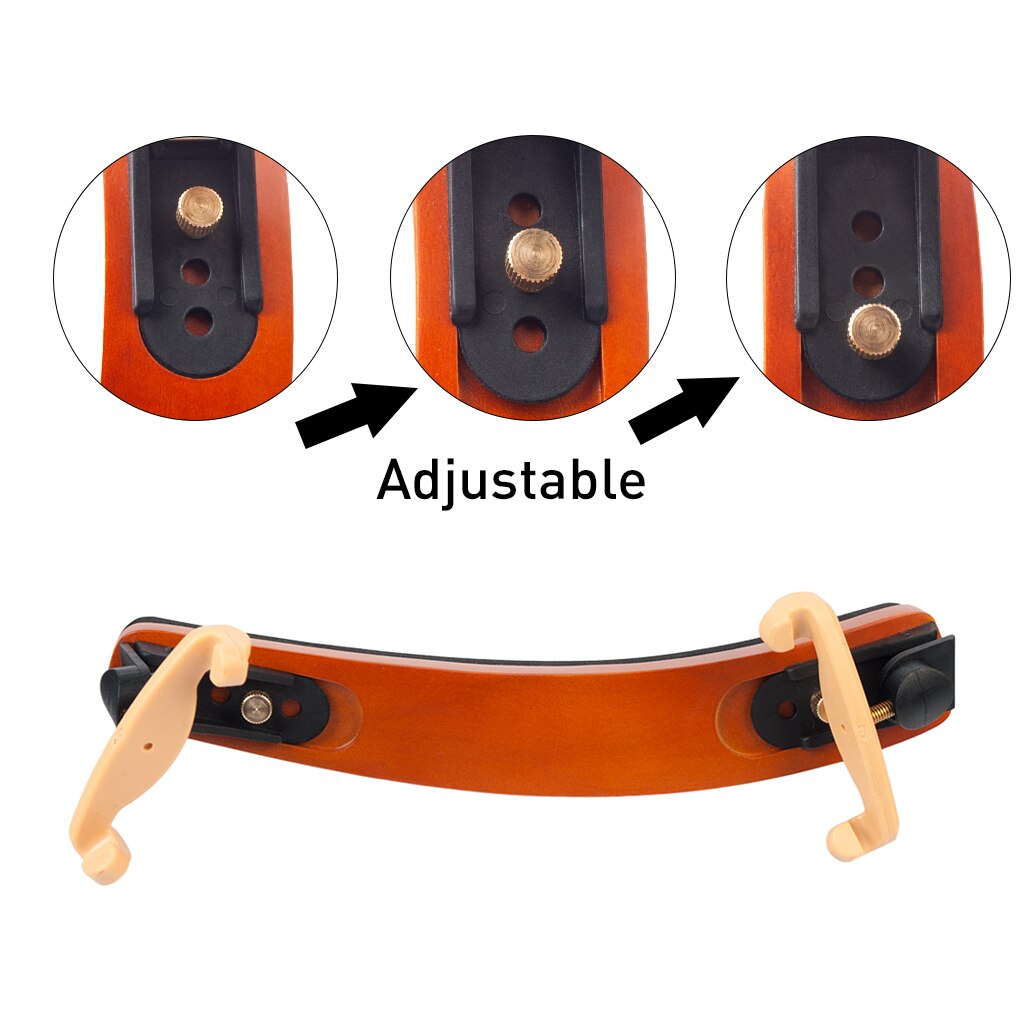 Verstelbare Viool Schoudersteun Voor 4/4 3/4 Fiddle Viool Schoudersteun Plastic 3/4 4/4 Viool Accessoires Oranje Kleur