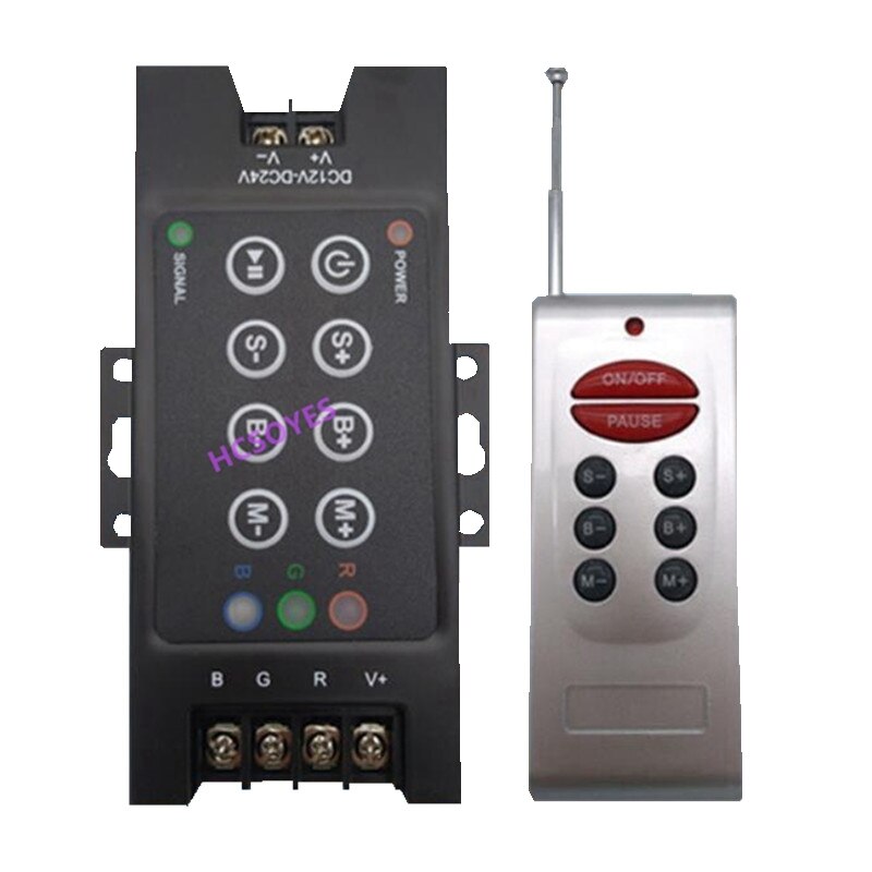 6 nøkkel 8 nøkkel  sp901e spi signalforsterker rf ekstern trådløs rgb-kontroll 18a 30a 216w 360w 720w ledet rgb / enkeltfargebånd  dc5-24v