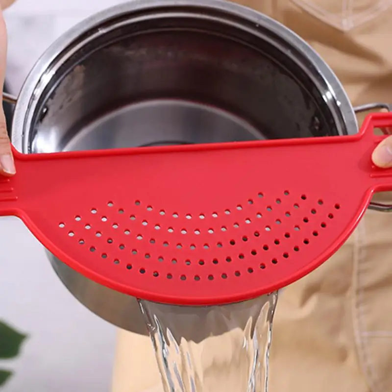 Plastic pot trechter zeefjes waterfilters rijst accessoires handvat fruit groente was vergiet keukengadgets