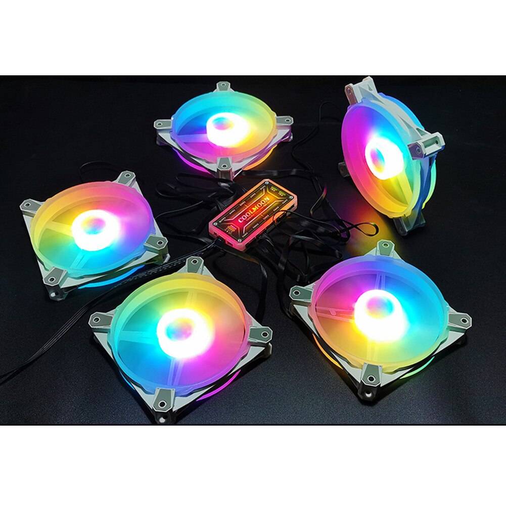 Computer Host Fan Cooling Fan Desktop 12cm Silent Chassis Radiator RGB Hydraulic Bearings PC Case Cooling Fan