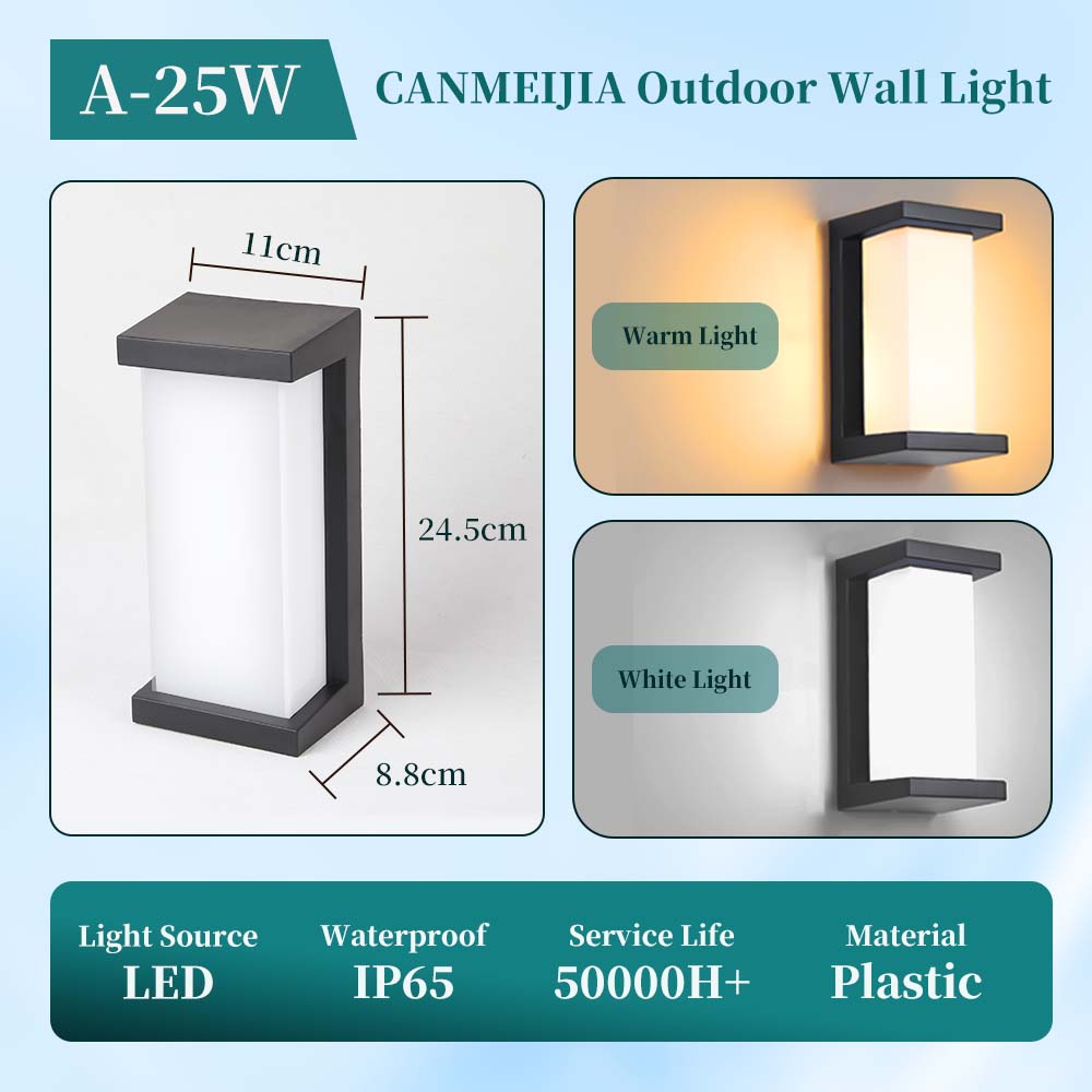 LED applique murale extérieure IP65 étanche porche lumière 25W économie d'énergie lumière intérieure pour jardin couloir balcon décor applique murale: Rouge / 4W