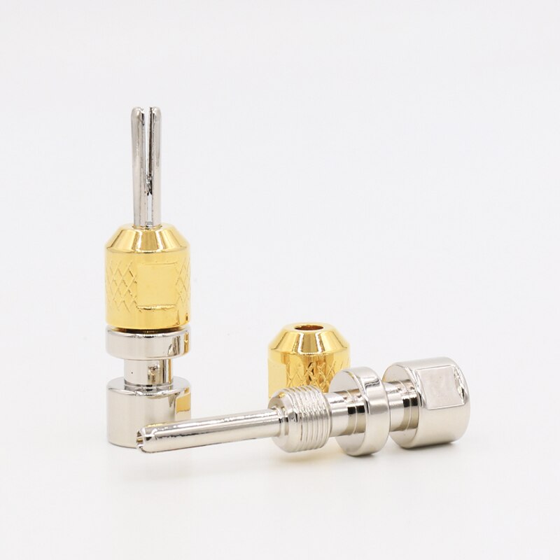 4ps Cardas CAB single Banana plug ,Rhodium plate 4mm cable terminate hole