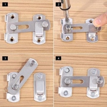 Safety Sliding Door Lock Buckle Secure tool Cabinet Stainless Steel Pet Hardware Barn