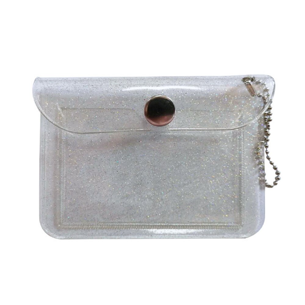 Mode Transparante Waterdichte Pvc Vrouwen Card Case Visitekaarthouder Mannen Credit Card Bag Id Card Mini Wallet Meisjes Coin portemonnee